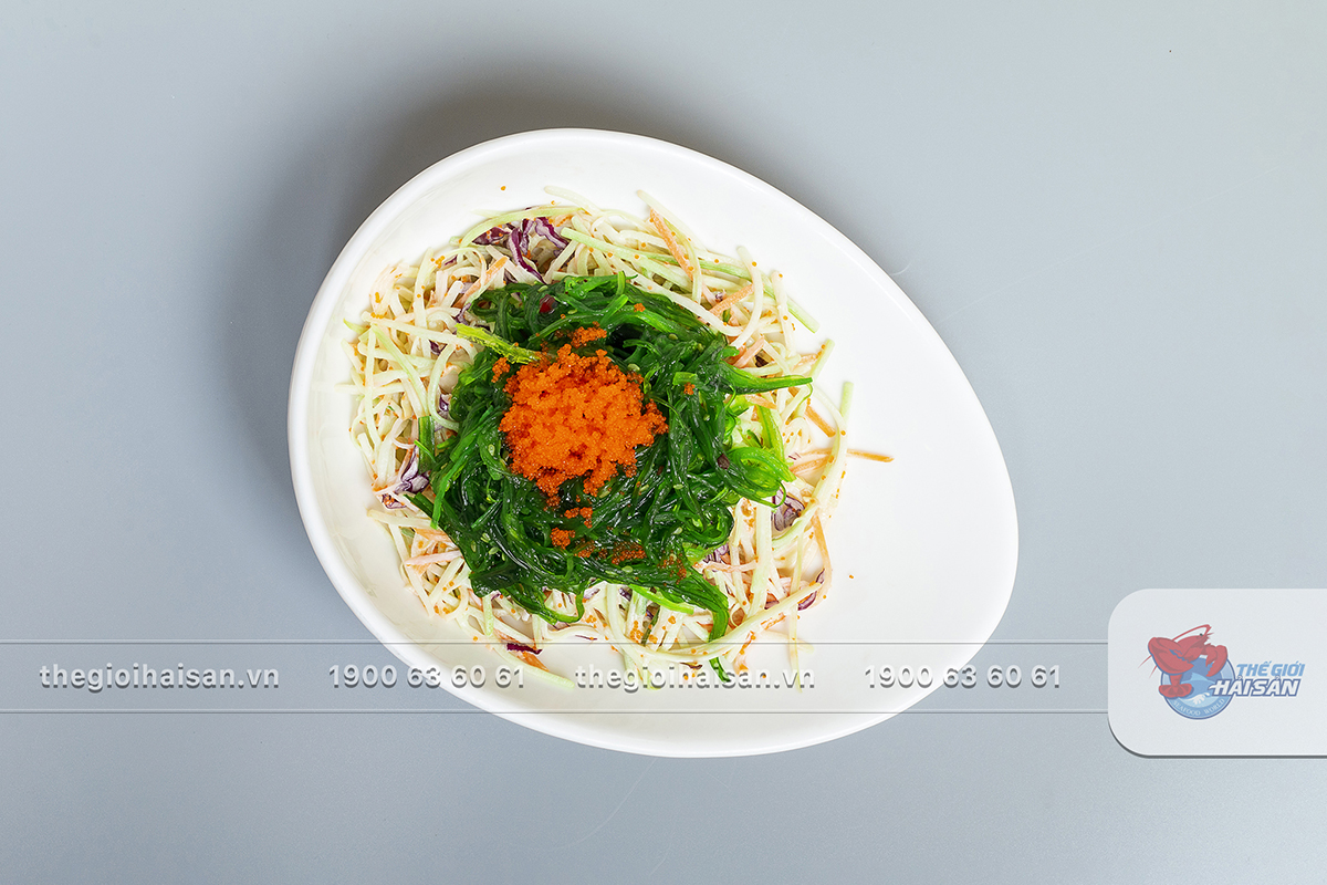 Seaweed and shrimp egg salad