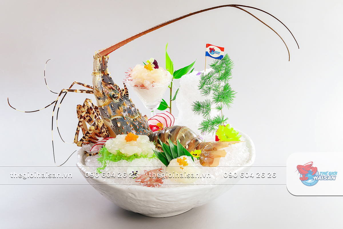Sashimi tôm hùm bông Thế giới hải sản