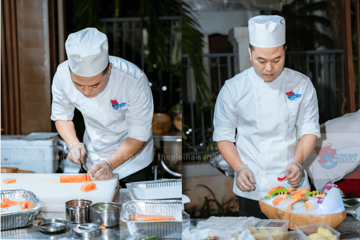Chef Thế Giới Hải Sản đến tận nơi chế biến